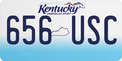 KY license plate 656USC