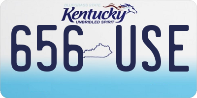 KY license plate 656USE