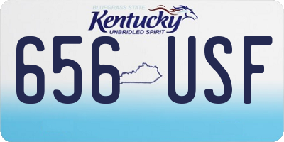 KY license plate 656USF