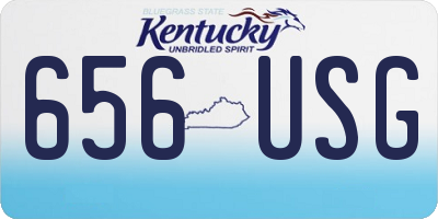 KY license plate 656USG