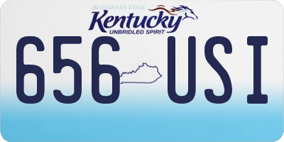 KY license plate 656USI