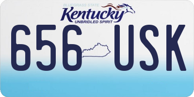 KY license plate 656USK