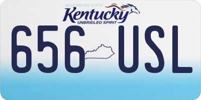 KY license plate 656USL
