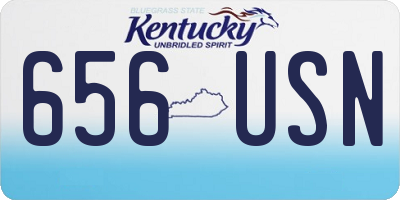 KY license plate 656USN