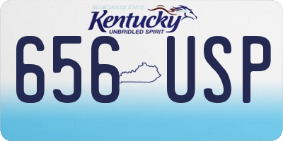KY license plate 656USP