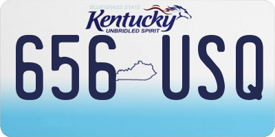 KY license plate 656USQ