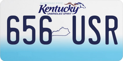 KY license plate 656USR