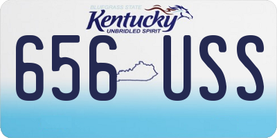 KY license plate 656USS