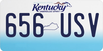 KY license plate 656USV