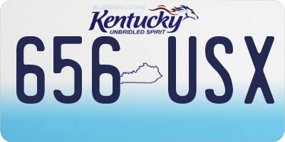 KY license plate 656USX