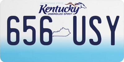 KY license plate 656USY
