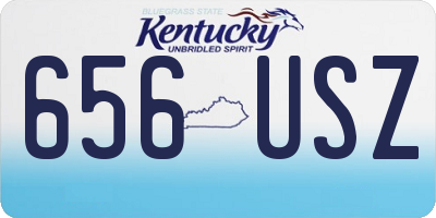 KY license plate 656USZ