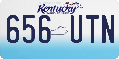KY license plate 656UTN