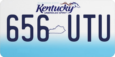 KY license plate 656UTU