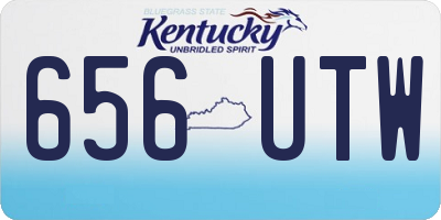 KY license plate 656UTW