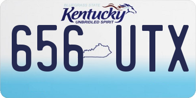 KY license plate 656UTX