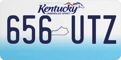 KY license plate 656UTZ