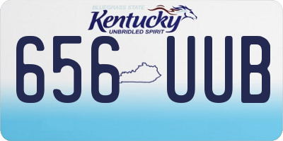 KY license plate 656UUB