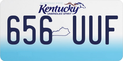 KY license plate 656UUF