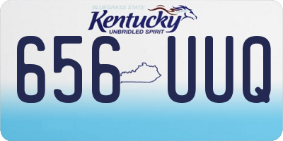 KY license plate 656UUQ
