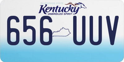 KY license plate 656UUV