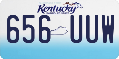 KY license plate 656UUW