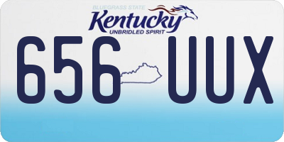 KY license plate 656UUX