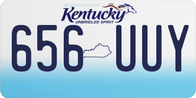 KY license plate 656UUY