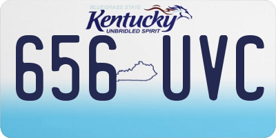 KY license plate 656UVC