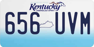 KY license plate 656UVM