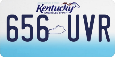 KY license plate 656UVR