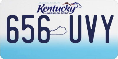KY license plate 656UVY