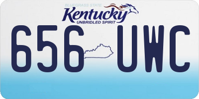 KY license plate 656UWC