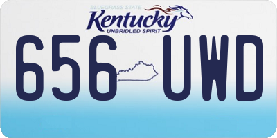 KY license plate 656UWD