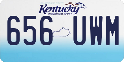 KY license plate 656UWM