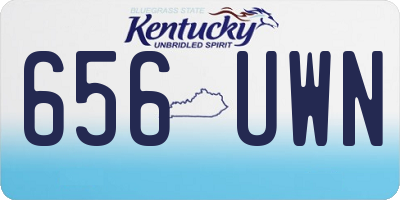 KY license plate 656UWN