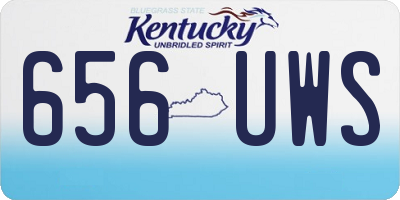 KY license plate 656UWS