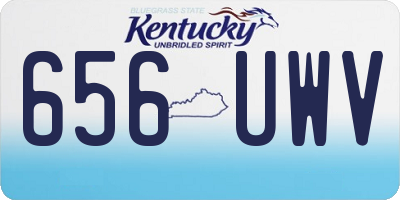 KY license plate 656UWV