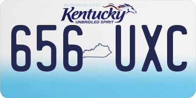 KY license plate 656UXC