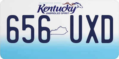 KY license plate 656UXD