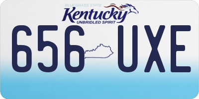 KY license plate 656UXE