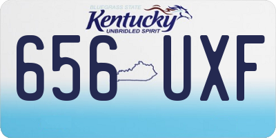 KY license plate 656UXF
