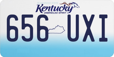 KY license plate 656UXI