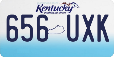 KY license plate 656UXK