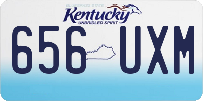 KY license plate 656UXM