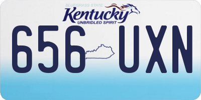 KY license plate 656UXN