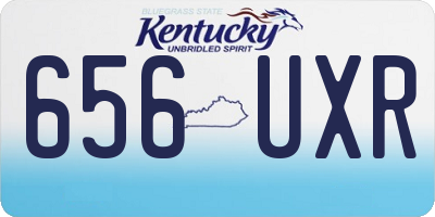 KY license plate 656UXR