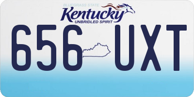 KY license plate 656UXT
