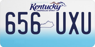 KY license plate 656UXU
