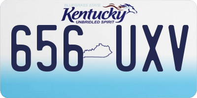 KY license plate 656UXV